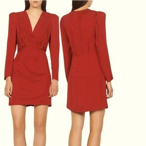 Sandro - short python effect jacquard dress